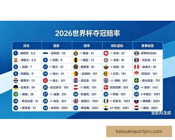 世界杯竞猜赔率分析与预测 让我们一起揭开赛事背后的数据秘密 世界杯竞猜赔率分析与预测 让我们一起揭开赛事背后的数据秘密